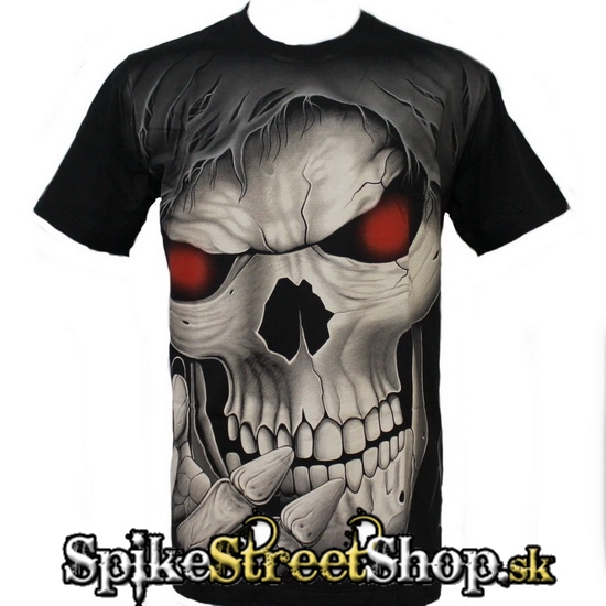 GOTHIC COLLECTION - Grims Skull - čierne pánske tričko