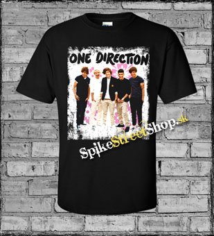 ONE DIRECTION - Flowers - čierne pánske tričko
