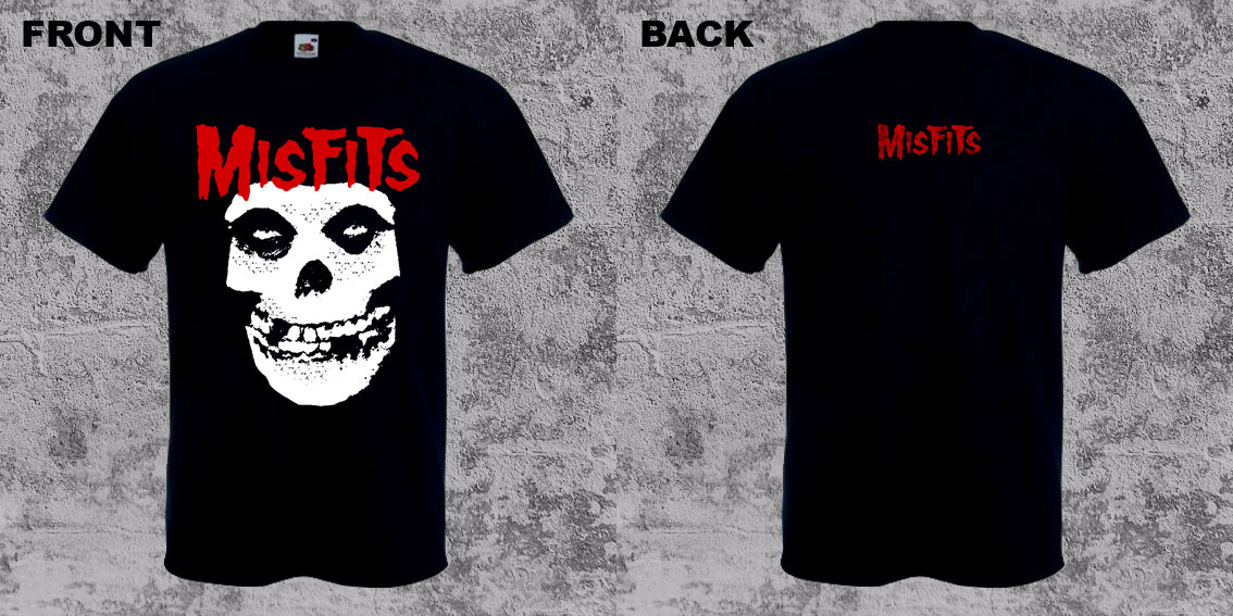 MISFITS - Skull - čierne pánske tričko