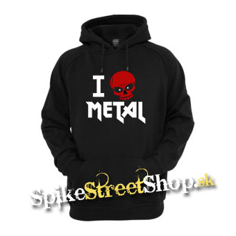 I LOVE METAL - čierna pánska mikina