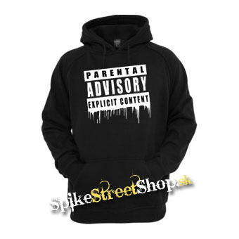 PARENTAL ADVISORY EXPLICIT CONTENT - čierna pánska mikina