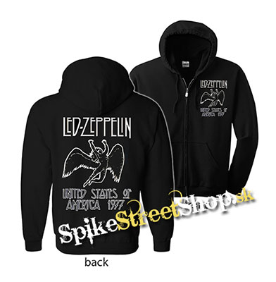 LED ZEPPELIN - United States Of America 1977 - mikina na zips