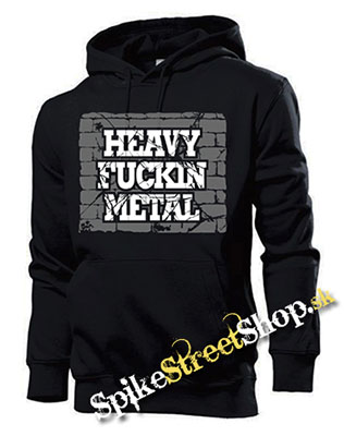 HEAVY FUCKIN METAL - čierna pánska mikina