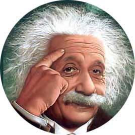 EINSTEIN - farebný portrét - odznak