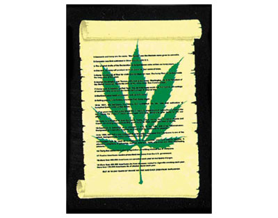 CANNABIS - On Parchment - vlajka
