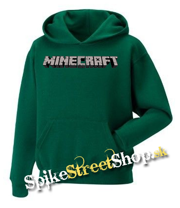 Pánska mikina MINECRAFT - Logo - Tmavozelená