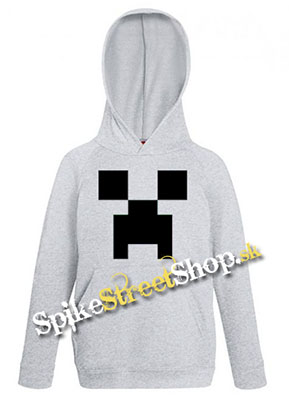 Detská mikina MINECRAFT - Creeper - šedá