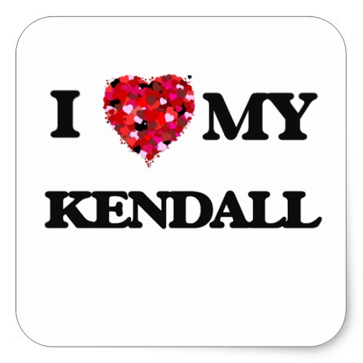 I LOVE MY KENDAL - štvorcová podložka pod pohár