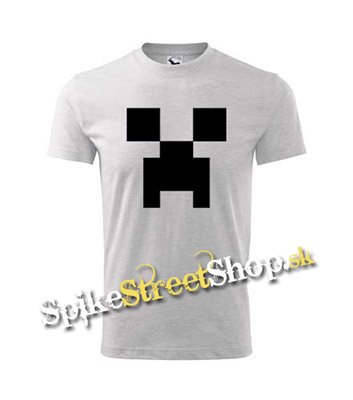 MINECRAFT - Creeper - Svetlosivé chlapčenské tričko