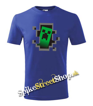 MINECRAFT - Hello, I´m Creeper - kráľovské modré chlapčenské tričko