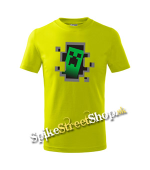 MINECRAFT - Hello, I´m Creeper - limetkové chlapčenské tričko