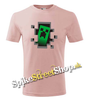 MINECRAFT - Hello, I´m Creeper - staroružové chlapčenské tričko