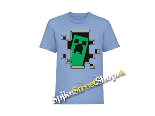MINECRAFT - Hello, I´m Creeper - nebesky modré chlapčenské tričko