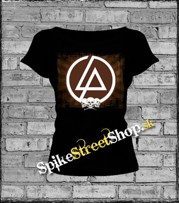 LINKIN PARK - Brown Logo & Skulls - dámske tričko