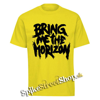 BRING ME THE HORIZON - Painted Logo - žlté pánske tričko