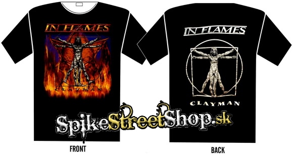 IN FLAMES - Clayman - čierne pánske tričko
