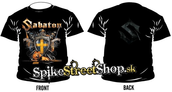 SABATON - Coat & Lion - čierne pánske tričko