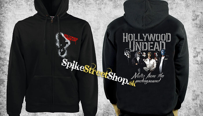 HOLLYWOOD UNDEAD - Notes From The Underground - čierna pánska mikina na zips
