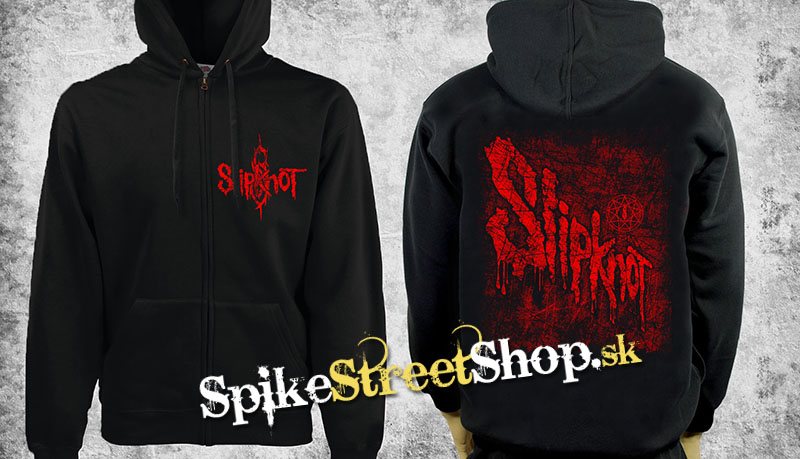 SLIPKNOT - Blood Logo - čierna pánska mikina na zips