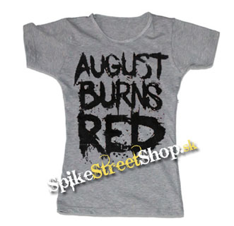 AUGUST BURNS RED - Logo - šedé dámske tričko