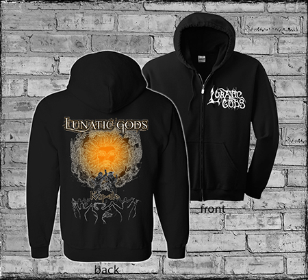 LUNATIC GODS - Kupalo - čierna pánska mikina na zips