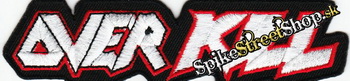 OVERKILL - Red White Logo - nažehlovacia nášivka