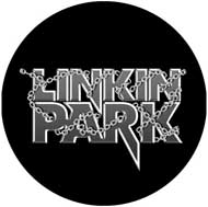 LINKIN PARK - Strieborné Logo S Reťazami - okrúhla podložka pod pohár