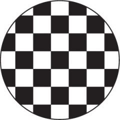 SKA ŠACHOVNICA - čiernobiela - odznak
