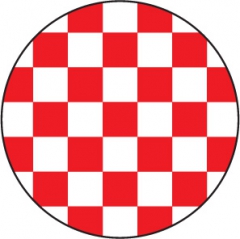 SKA ŠACHOVNICA - červenobiela - odznak