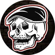 ROCKABILLY - Skull 1 - okrúhla podložka pod pohár