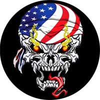 USA SKULL - okrúhla podložka pod pohár