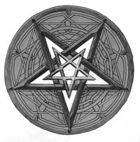 PENTAGRAM - Grey Motive - okrúhla podložka pod pohár