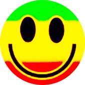 RASTA SMILE - okrúhla podložka pod pohár