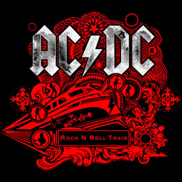 AC/DC - Rock N Roll Train - štvorcová podložka pod pohár
