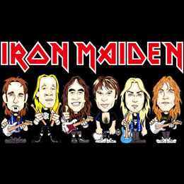 IRON MAIDEN - Cartoon Band - štvorcová podložka pod pohár