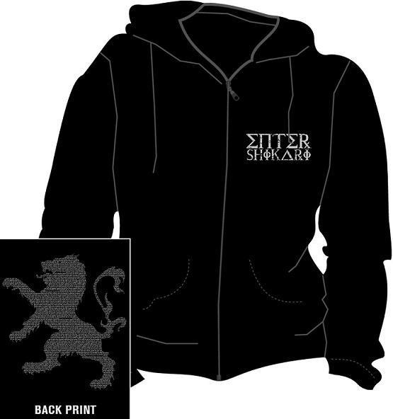 ENTER SHIKARI - Charcoal Grey - čierna pánska mikina na zips