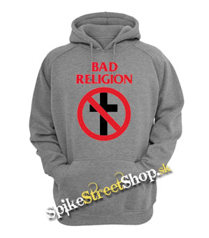 BAD RELIGION - Logo - šedá pánska mikina