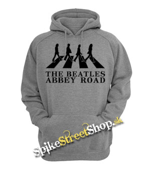 BEATLES - Abbey Roads Silhouette - šedá pánska mikina