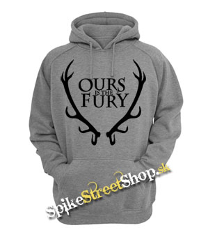 GAME OF THRONES - OURS IS THE FURY - Logo - šedá pánska mikina