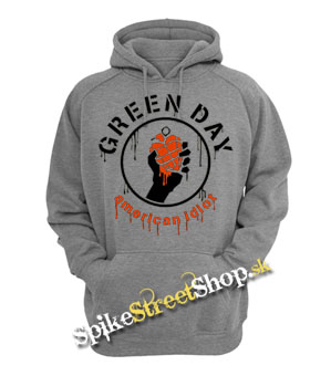 GREEN DAY - Bloody American Idiot - šedá pánska mikina