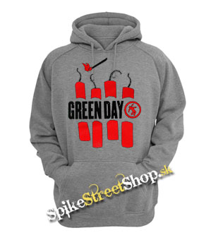 GREEN DAY - Bombs - šedá pánska mikina