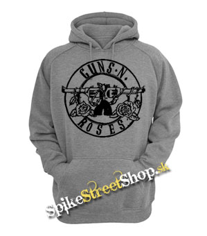 GUNS N ROSES - Logo - šedá pánska mikina