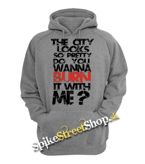 HOLLYWOOD UNDEAD - City - šedá pánska mikina