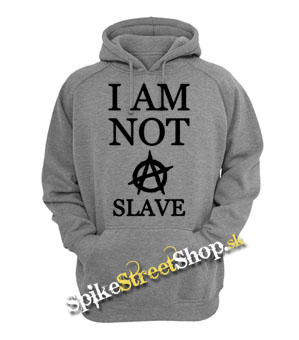 I AM NOT A SLAVE - šedá pánska mikina
