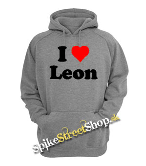 I LOVE LEON - šedá pánska mikina
