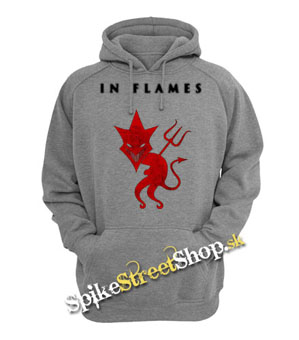 IN FLAMES - Devil - šedá pánska mikina