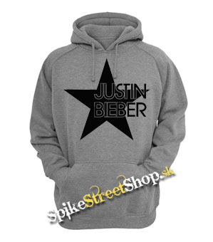 JUSTIN BIEBER - Star - šedá pánska mikina