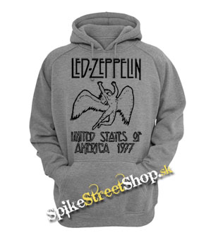 LED ZEPPELIN - United States Of America 1997 - šedá pánska mikina
