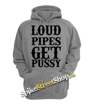 LOUD PIPES - šedá pánska mikina