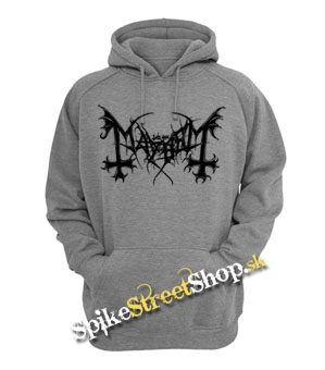 MAYHEM - Logo - šedá pánska mikina